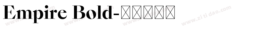 Empire Bold字体转换
